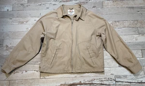 VTG Y2K McGregor Bomber Jacket Beige Men's Large Full-Zip Sir Lanka - Picture 1 of 16