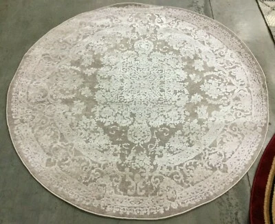 Tapete bege/creme 5' x 5' redondo para manchas nas costas, preço reduzido 1172643947 RFT664A-5R - Imagem 1 de 4