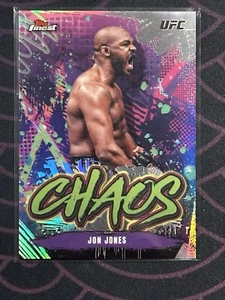 2024 Topps Finest UFC Jon Jones Chaos Silver Refractor #CHA-16 SP - Picture 1 of 2