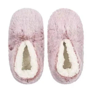 Lemon Women's Super-Soft Faux Fur Slipper Sock, Pink, Size S/M (5-7) - Picture 1 of 4