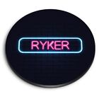 1X Round Fridge Mdf Magnet Neon Sign Design Ryker Name 352455