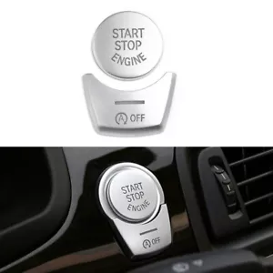 2pcs Chrome Engine Start Stop Push Switch Button Cover for BMW 5 Series F10 F07 - Picture 1 of 24