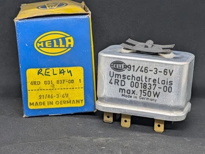 NUEVO 1960 VOLKWAGEN BEETLE PORSCHE 6 VOLTIOS FARO INTERMITENTE RELÉ CLARO 91/46 -3 Foto 1 de 4