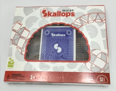 Skallops Build Big Card Building Game Set E&M Labs 2012 Deck Wooden Pieces - Image 1 of 4