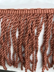 Bullion Fringe Trim 3.5 yards 9" Upholstery Sewing Dusty Rose Mauve - Picture 1 of 4