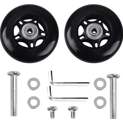 Kofferrollen Gummi Stahl Ersatz Räder für Trolley Hartschalenkoffer - Bild 1 von 2