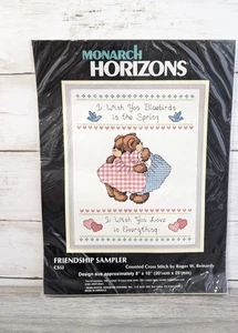 Monarch Horizons Friendship Sampler gezählt Kreuzstich Set 8x10 CS53 Bären NEU - Bild 1 von 4