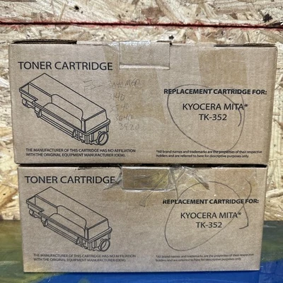 Lote de 2 cartuchos de toner laser preto compatíveis com TK-352 para Kyocera/Mita  - Imagem 1 de 4