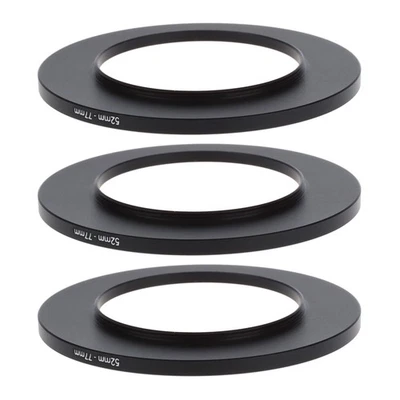 3pcs 52mm-77mm 52-77 Metal Step    Adapter for Camera C8F35445 - Image 1 of 4