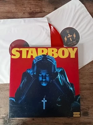 Double LP 33 Tours THE WEEKND STARBOY TRANSPARENT RED VINYL - Photo 1/4