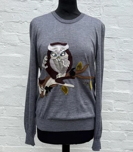 DOLCE & GABBANA Soft Fine Silk - Cashmere Knit Owl Jumper, Great Condition - Picture 1 of 8