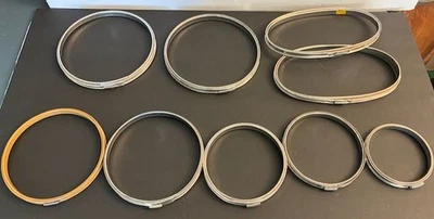 Vtg Lot of 9 Round Oval Metal Embroidery Hoops Cork Spring Tension 4,5, 6, 7, 9" - Image 1 of 4
