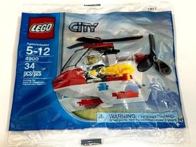 LEGO 4900 FIRE HELICOPTER City Polybag, 2008 - NEW, SEALED