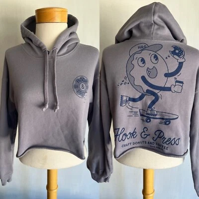 КРЮЧОК и пресс пончики Санта-Барбара Калифорния укороченный верхний толстовка с капюшоном маленький - Изображение 1 из 4