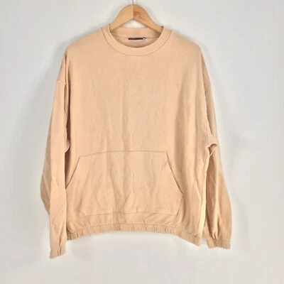Asos mens jumper size M beige crew neck long sleeve cotton 048698 - Image 1 of 4