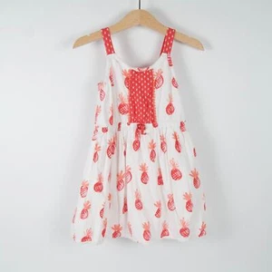 Gymboree Red Pineapple Print Supersoft Lined Summer Dress Size 5T - Picture 1 of 6
