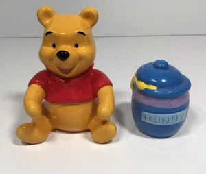 Disney Winnie the Pooh and Honey Pot ceramic Salt and Pepper Shakers EUC - Picture 1 of 6