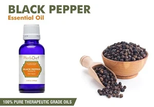 Natural Black Pepper Essential Oil 100% Pure Arometherapy Oils Therapeutic Grade - Picture 1 of 3