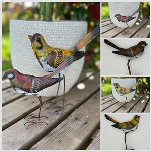 Bird Colourful Recycled Metal Decorative Garden Ornament Outdoor SculptureFigure - Picture 1 of 8