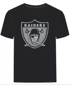 Las Vegas Raiders Throwback NFL '47 Brand Black Premier Franklin Men's Tee Shirt - Picture 1 of 3