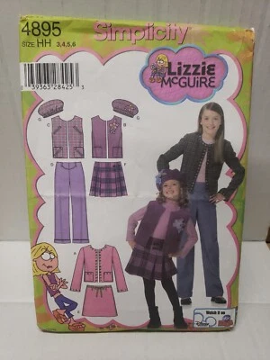 Simplicity Sewing Pattern #4895 Girls Jacket/Vest Pants, Skirts & Hat. -UNCUT FF - Image 1 of 4