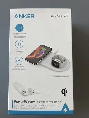 Anker PowerWave+ Wireless Charging Pad for iPhone 14/13/12/11 & Apple Watch - Image 1 of 3