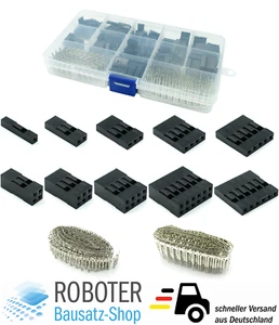 Dupont Buchsen Stecker + Crimp Kontakte 650 Teile Set DIY Kabel 18-26AWG - Bild 1 von 1