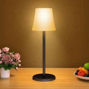 LED Cordless Table Lamp Touch Dimming Bedside Night Light USB Rechargeable Lamp - Picture 1 of 14