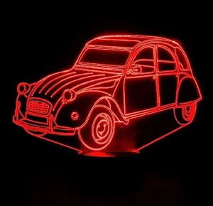 Lampara Led rgb coche clasico Dos Caballos multicolor decoracion regalo citroen - Bild 1 von 5