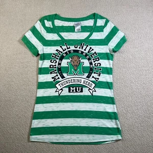 Marshall Thundering Herd Shirt Damen Small grün weiß gestreift Go Big Green - Bild 1 von 10