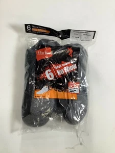 Boys Hanes Black No Show Socks Large 6 pack NEW! - Picture 1 of 3