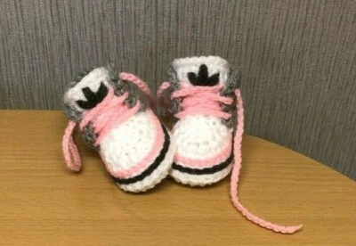 Crochet baby shoes Handmade crochet wool baby booties sneakers slippers - Image 1 of 2