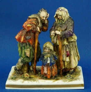 Real Ferdinand Factory of Naples then Ginori Doccia Beggars 1800 19th 1700 18th - Picture 1 of 24