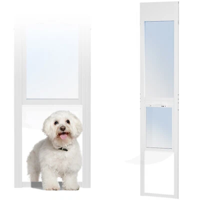 Sliding Glass Dog Door Pet Safe  Adjustable Height Insert Install No Damage - Image 1 of 4