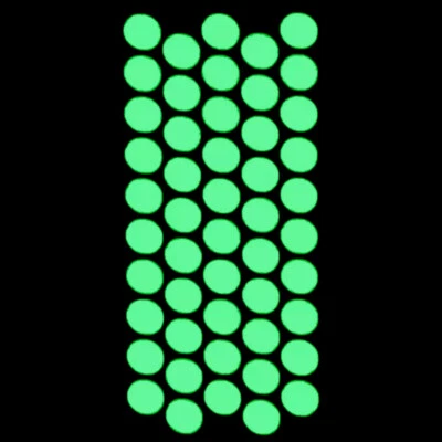 50 Leuchtpunkte nachleuchtend ⭐ verschiedene Größen selbstkl. deutsche HP-Folie© - Bild 1 von 4