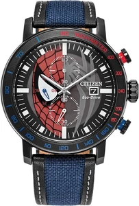 Citizen Hombre Eco-Drive Spider-Man Doble Visión, Negro IP Caja Acero Inoxidable  - Imagen 1 de 8