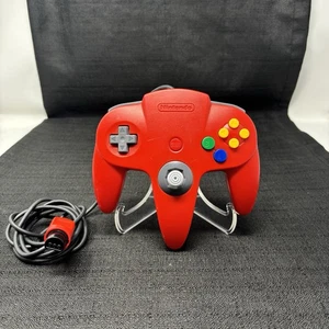 Nintendo 64 Gaming Controller Rot Offizielles OEM Modell NUS-005 - Getestet & Funktioniert - Bild 1 von 5