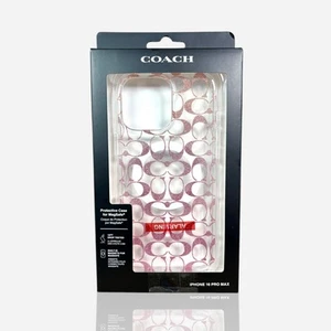 Coach Schutzhülle Clear Case für MagSafe iPhone 16 Pro Max Signature Pink - Bild 1 von 7