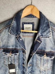 RE Denim Jacket Size Medium Blue New rrp $119 - Picture 1 of 4