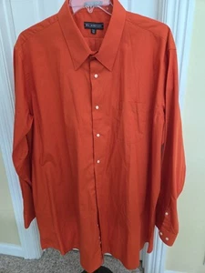 Camisa de vestir para hombre Bill Robinson cuello naranja liso manga 19-19,5 36/37 3XLT - Imagen 1 de 8