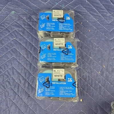 Cinta de etiqueta negra sobre blanca 4PK TZe-261 para Brother P-touch PT-9500PC 36 mm TZ-261 Foto 1 de 2