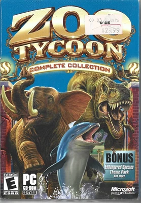Zoo Tycoon: Complete Collection PC CD-Rom Game In Box Bonus Endangered Species - Bild 1 von 2
