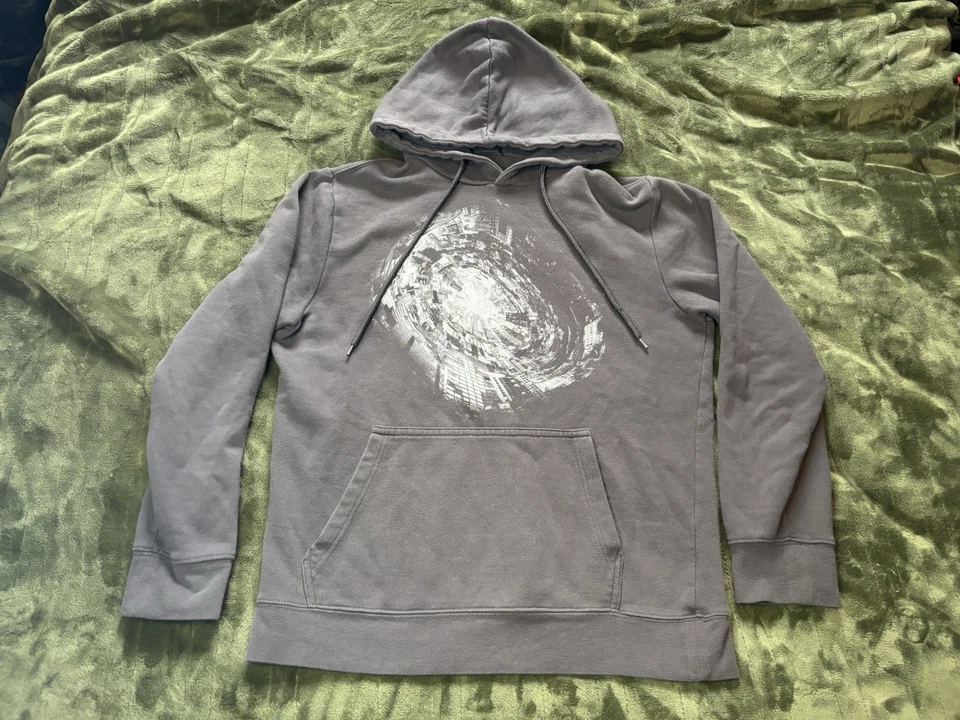 Sudadera con Capucha Y2K Forever 21 De Colección Para Hombre Gris Mediana Twisted City Preppy Foto 1 de 4