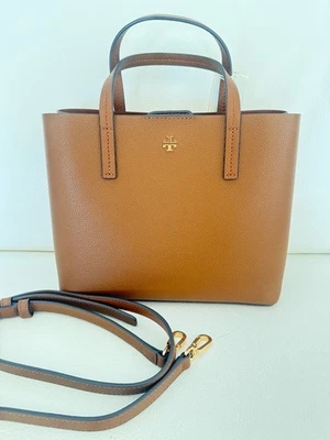 全新带标签 TORY BURCH 十字架小号托特包软垫皮革 — 第 1/4 张图片