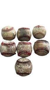 Lote de 7 pelotas de béisbol artesanales de práctica de cuero en mal estado ENVÍO GRATUITO - Imagen 1 de 2