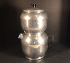 Vintage West Bend Kwik Drip 18 Tassen Aluminium Herdplatte Kaffeemaschine mit allen Teilen - Bild 1 von 12