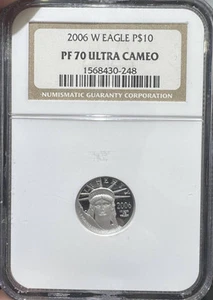 2006 1/10oz Platinum Eagle NGC PR 70 Ultra Cameo - Picture 1 of 2