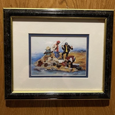 Annie Lee “It Was This Big” Estampado Cantado Estera Enmarcada Padre Hombre Hermano Cueva Foto 1 de 4