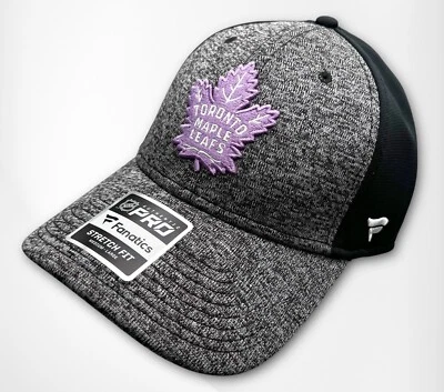 Fanatics TORONTO MAPLE LEAFS - NHL FIGHTS CANCER - Flex-Fit Hat - Size M/L - NEW - Image 1 of 4