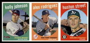 2008 Topps Heritage Advertising Panel Kelly Johnson/Alex Rodriguez/Huston Street - Picture 1 of 2
